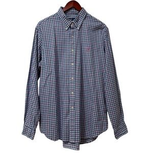 Ralph Lauren Mens Plaid Long Sleeve Button Up Shirt Size XL Preppy Church Office